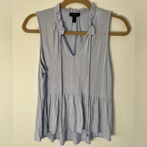 J Crew light blue peplum tank top size small